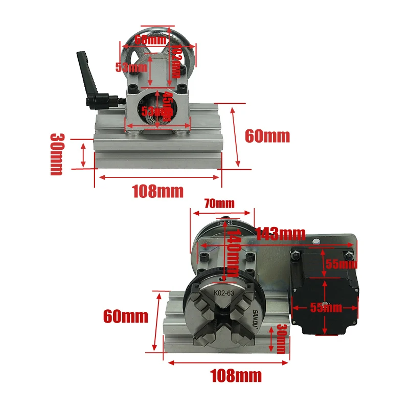 Zrób to sam 4. 5. Oś obrotowa  – Cnc Router Machine recenzja i cena