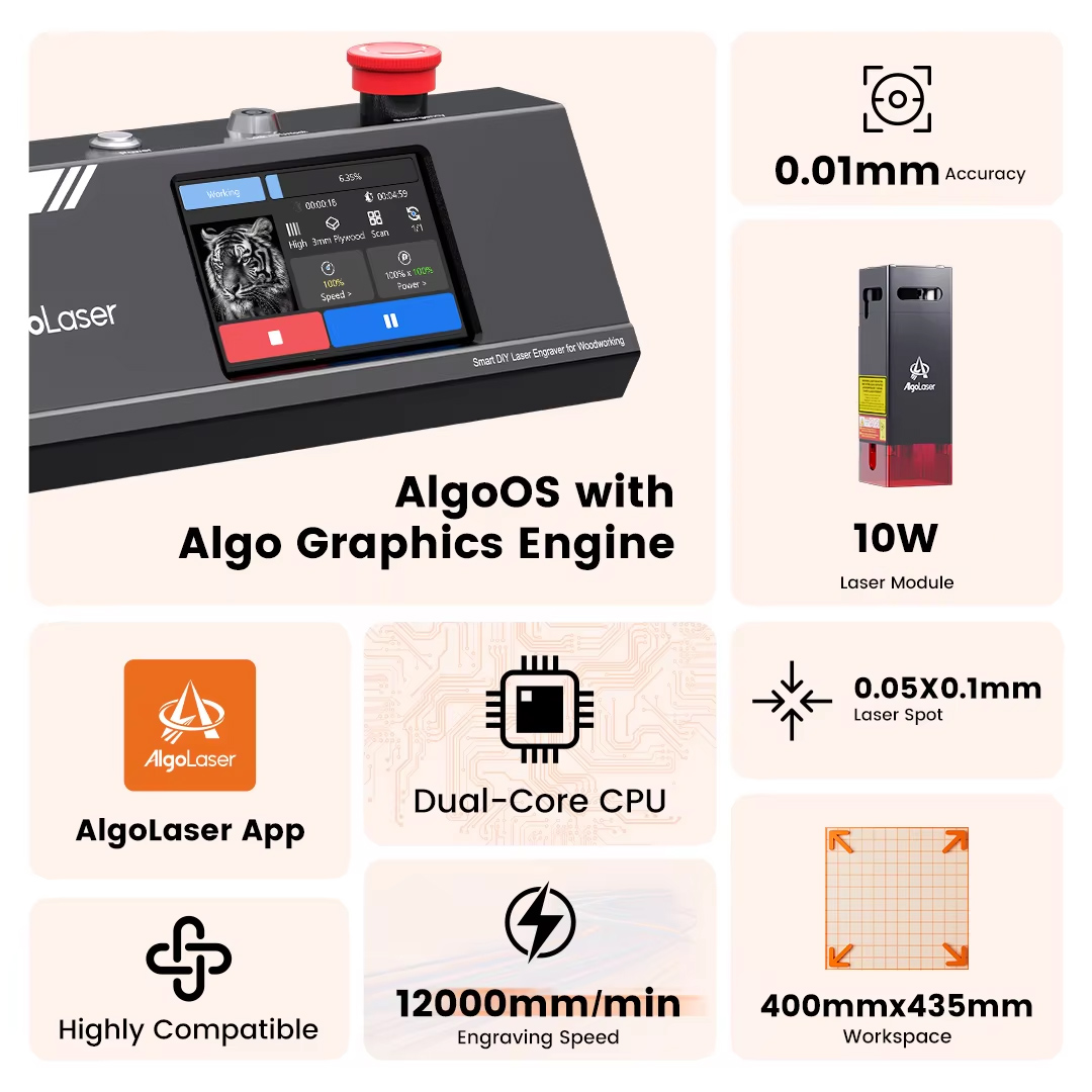 Algolaser DIY Table 40*43cm CN – Industrial Laser Cutting Machines recenzja i cena