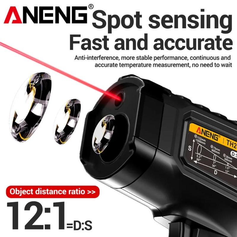 ANENG TH202 Przemysłowy Termom – Industrial Laser Temperature Gun recenzja i cena