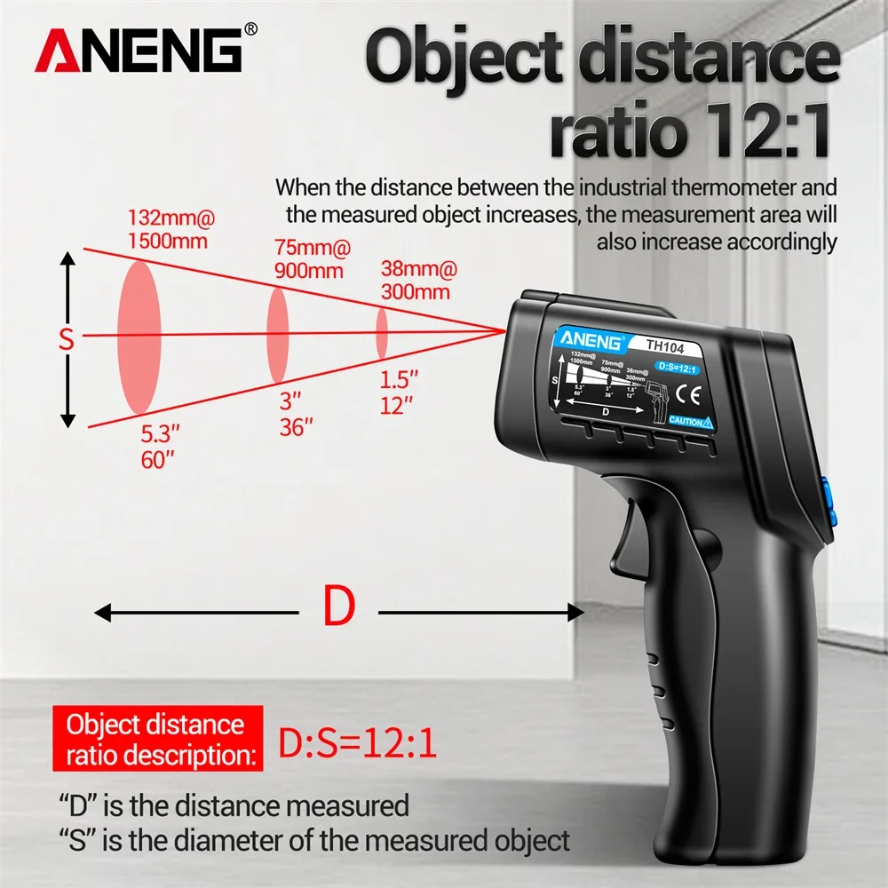 ANENG TH104 Ręczny termometr n – Industrial Laser Temperature Gun recenzja i cena