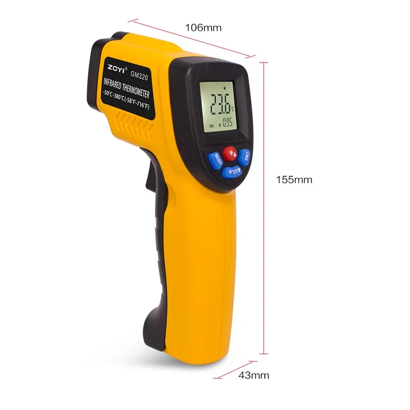Przenośny termometr na podczer – Industrial Laser Temperature Gun recenzja i cena